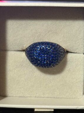 Brand new PAVE BLUE RING!!